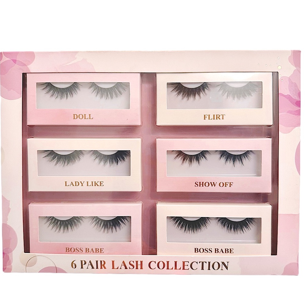Reusable 6 Pair Eyelash Collection
